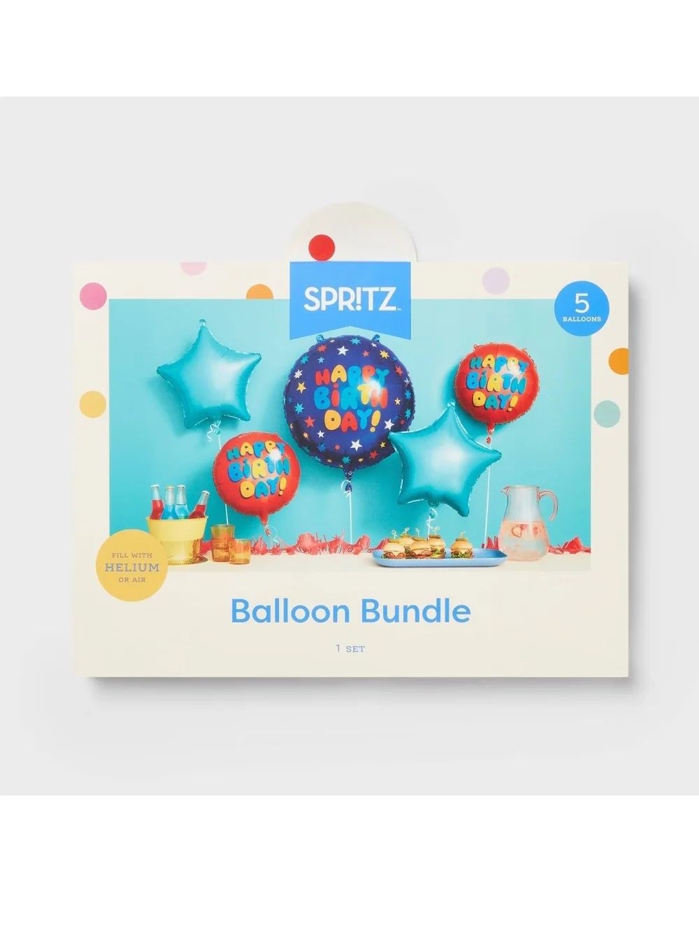 Spritz Blue 'Happy Birthday' Balloon Bundle - 5 Pack